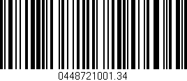 Código de barras (EAN, GTIN, SKU, ISBN): '0448721001.34'