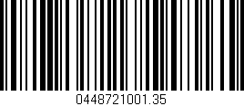 Código de barras (EAN, GTIN, SKU, ISBN): '0448721001.35'