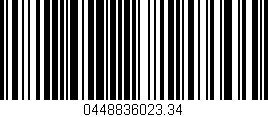Código de barras (EAN, GTIN, SKU, ISBN): '0448836023.34'