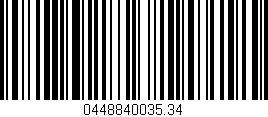 Código de barras (EAN, GTIN, SKU, ISBN): '0448840035.34'
