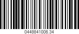 Código de barras (EAN, GTIN, SKU, ISBN): '0448841006.34'