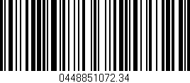 Código de barras (EAN, GTIN, SKU, ISBN): '0448851072.34'