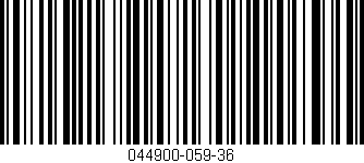 Código de barras (EAN, GTIN, SKU, ISBN): '044900-059-36'