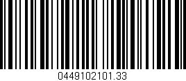 Código de barras (EAN, GTIN, SKU, ISBN): '0449102101.33'