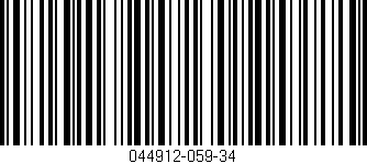 Código de barras (EAN, GTIN, SKU, ISBN): '044912-059-34'