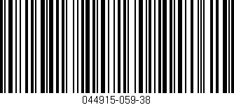 Código de barras (EAN, GTIN, SKU, ISBN): '044915-059-38'