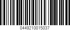 Código de barras (EAN, GTIN, SKU, ISBN): '0449210015037'