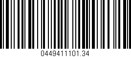 Código de barras (EAN, GTIN, SKU, ISBN): '0449411101.34'