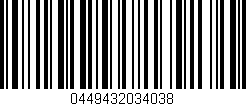 Código de barras (EAN, GTIN, SKU, ISBN): '0449432034038'