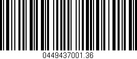 Código de barras (EAN, GTIN, SKU, ISBN): '0449437001.36'