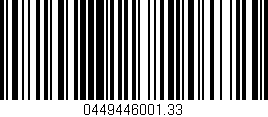 Código de barras (EAN, GTIN, SKU, ISBN): '0449446001.33'