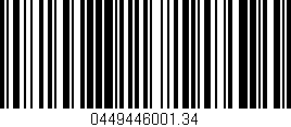 Código de barras (EAN, GTIN, SKU, ISBN): '0449446001.34'