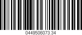 Código de barras (EAN, GTIN, SKU, ISBN): '0449506073.34'