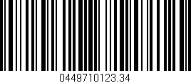Código de barras (EAN, GTIN, SKU, ISBN): '0449710123.34'