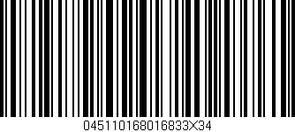Código de barras (EAN, GTIN, SKU, ISBN): '045110168016833X34'