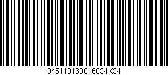 Código de barras (EAN, GTIN, SKU, ISBN): '045110168016834X34'