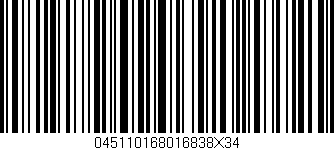 Código de barras (EAN, GTIN, SKU, ISBN): '045110168016838X34'