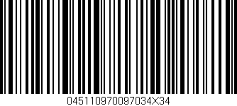 Código de barras (EAN, GTIN, SKU, ISBN): '045110970097034X34'
