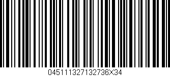 Código de barras (EAN, GTIN, SKU, ISBN): '045111327132736X34'