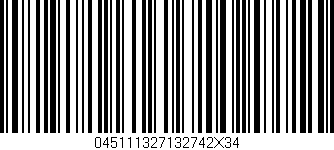 Código de barras (EAN, GTIN, SKU, ISBN): '045111327132742X34'