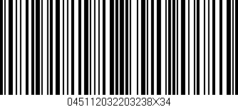 Código de barras (EAN, GTIN, SKU, ISBN): '045112032203238X34'