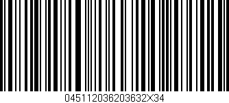 Código de barras (EAN, GTIN, SKU, ISBN): '045112036203632X34'