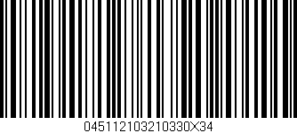 Código de barras (EAN, GTIN, SKU, ISBN): '045112103210330X34'