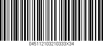 Código de barras (EAN, GTIN, SKU, ISBN): '045112103210333X34'