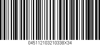 Código de barras (EAN, GTIN, SKU, ISBN): '045112103210338X34'