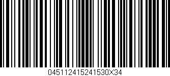 Código de barras (EAN, GTIN, SKU, ISBN): '045112415241530X34'