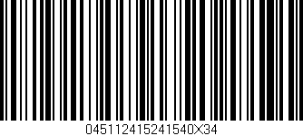 Código de barras (EAN, GTIN, SKU, ISBN): '045112415241540X34'