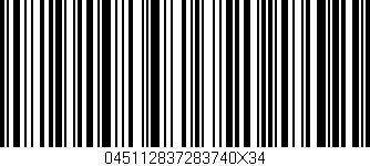 Código de barras (EAN, GTIN, SKU, ISBN): '045112837283740X34'
