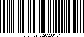 Código de barras (EAN, GTIN, SKU, ISBN): '045112972297238X34'