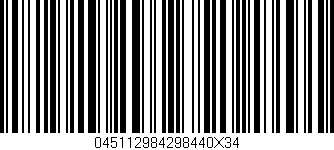 Código de barras (EAN, GTIN, SKU, ISBN): '045112984298440X34'