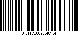 Código de barras (EAN, GTIN, SKU, ISBN): '045112988298840X34'