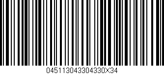 Código de barras (EAN, GTIN, SKU, ISBN): '045113043304330X34'