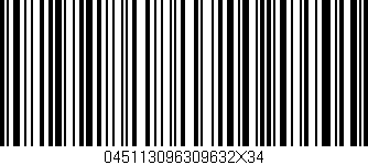 Código de barras (EAN, GTIN, SKU, ISBN): '045113096309632X34'
