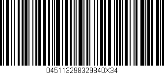 Código de barras (EAN, GTIN, SKU, ISBN): '045113298329840X34'