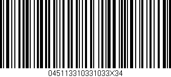 Código de barras (EAN, GTIN, SKU, ISBN): '045113310331033X34'