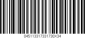 Código de barras (EAN, GTIN, SKU, ISBN): '045113317331730X34'