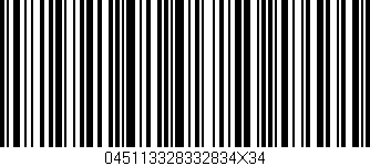 Código de barras (EAN, GTIN, SKU, ISBN): '045113328332834X34'