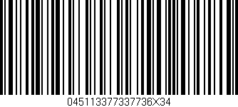 Código de barras (EAN, GTIN, SKU, ISBN): '045113377337736X34'