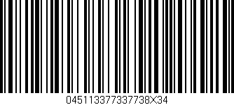 Código de barras (EAN, GTIN, SKU, ISBN): '045113377337738X34'
