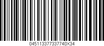 Código de barras (EAN, GTIN, SKU, ISBN): '045113377337740X34'