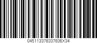 Código de barras (EAN, GTIN, SKU, ISBN): '045113378337836X34'