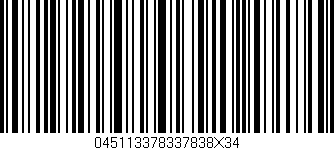 Código de barras (EAN, GTIN, SKU, ISBN): '045113378337838X34'