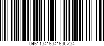 Código de barras (EAN, GTIN, SKU, ISBN): '045113415341530X34'