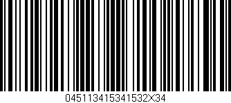 Código de barras (EAN, GTIN, SKU, ISBN): '045113415341532X34'