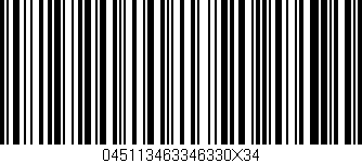 Código de barras (EAN, GTIN, SKU, ISBN): '045113463346330X34'