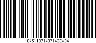 Código de barras (EAN, GTIN, SKU, ISBN): '045113714371433X34'